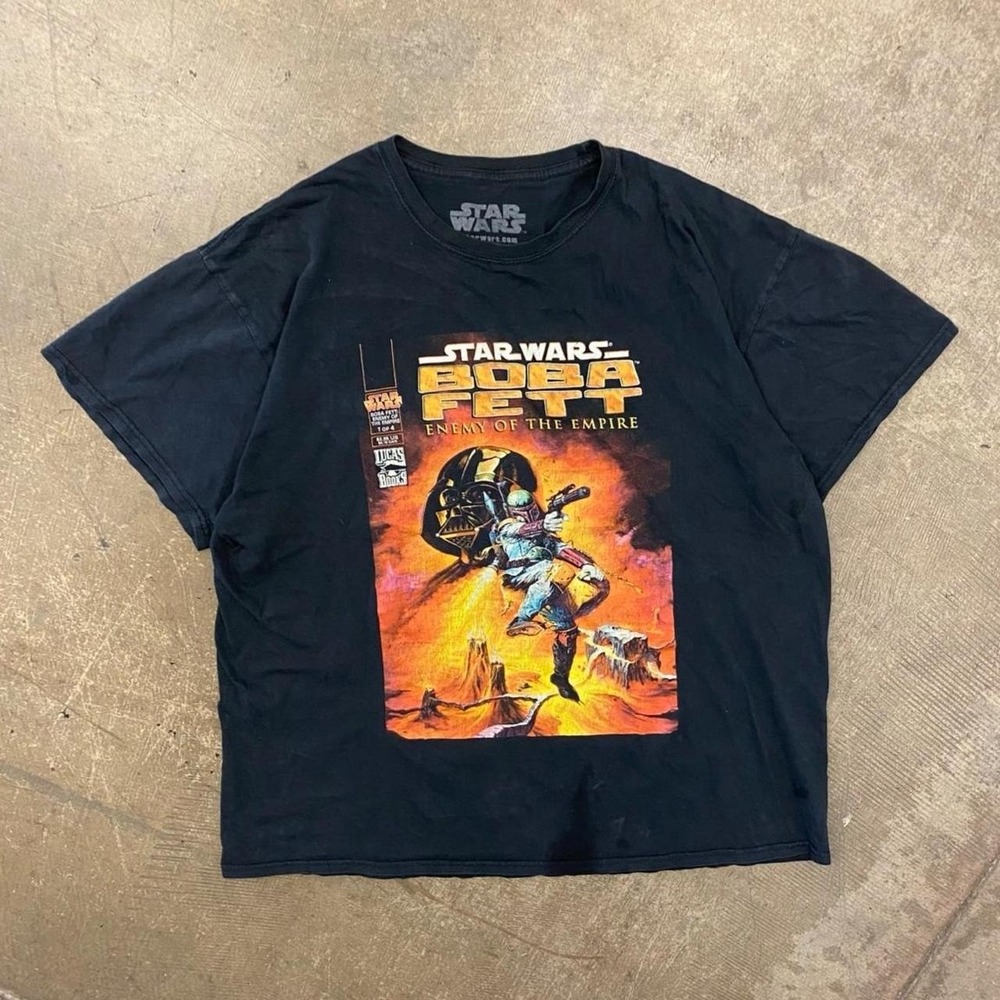 Star Wars Boba Fett Comic Enemy Of The Empire Vintage Style T-Shirt Large